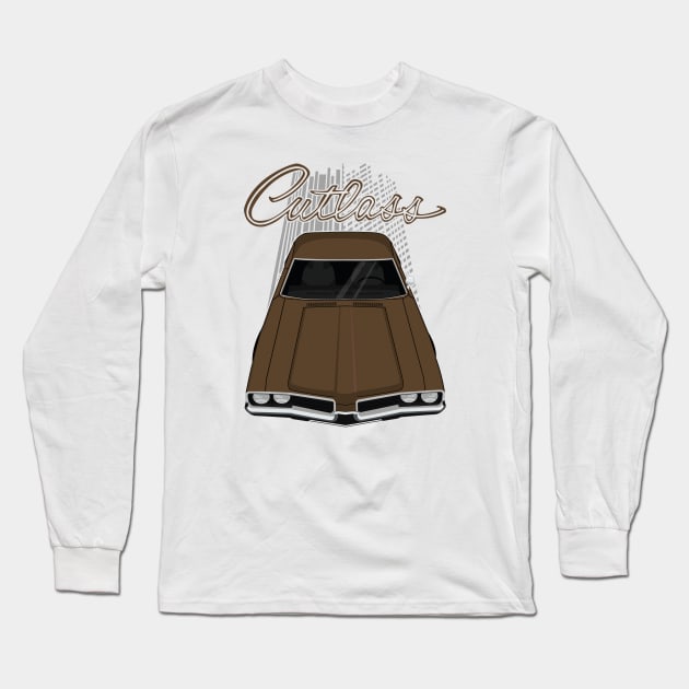 Oldsmobile Cutlass 1969 - brown Long Sleeve T-Shirt by V8social